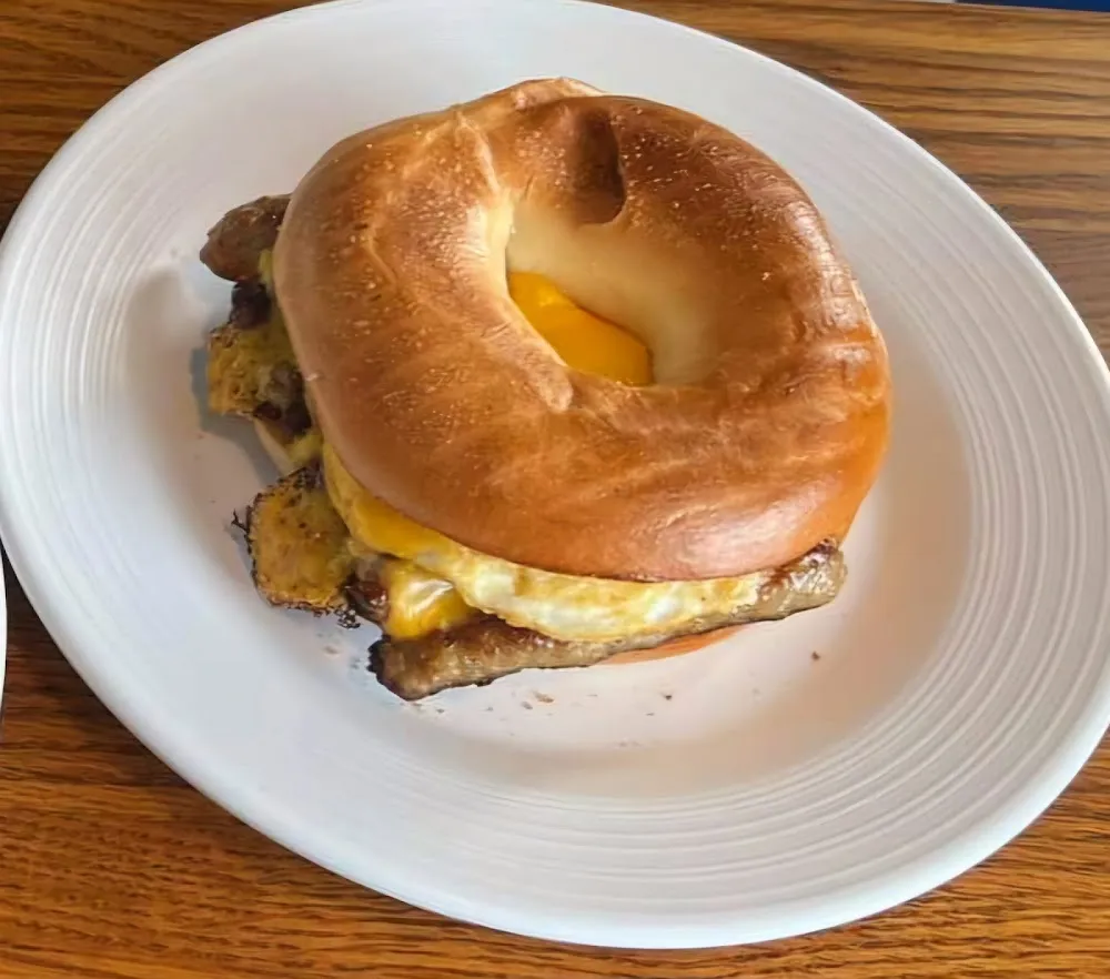 Egg Cheese & Meat Bagel
